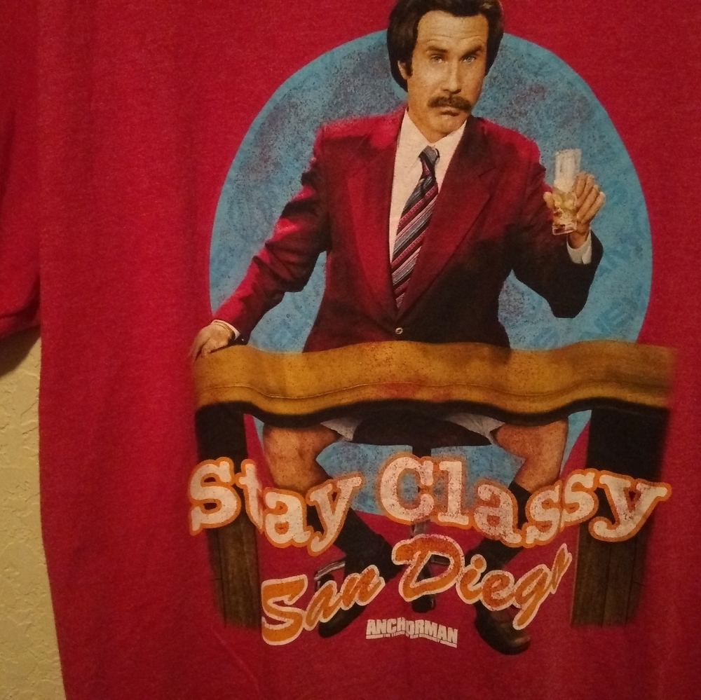 Men's anchorman movie shirt